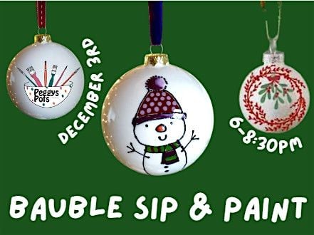 Bauble Sip and Paint at Corner House Cardiff, 3 December | Event in Cardiff | AllEvents