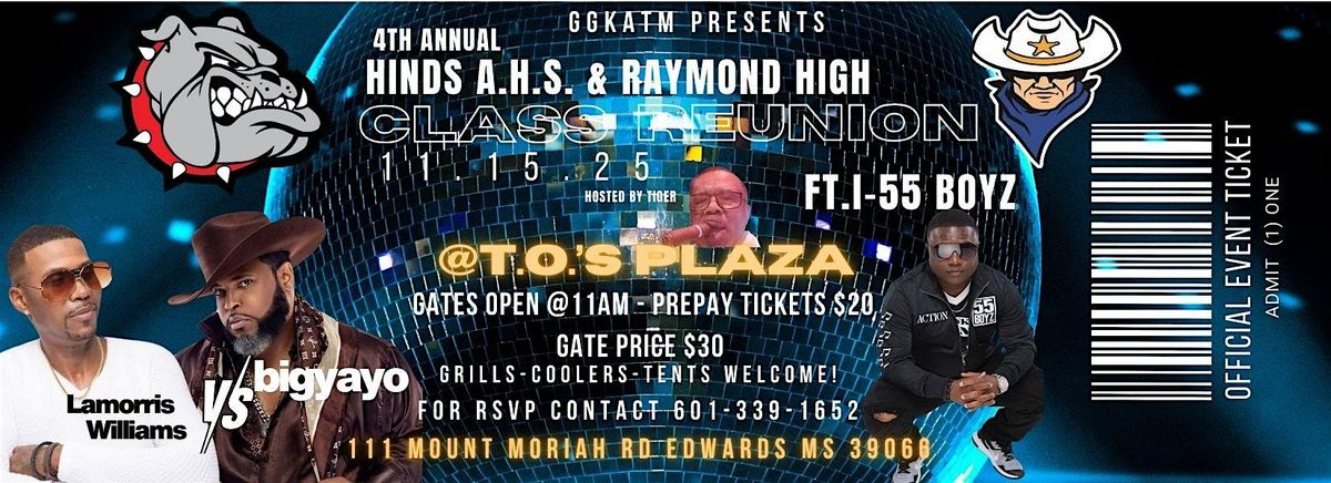 4th Annual Hinds A.H.S & Raymond High Class Reunion, 15 November | Event in Edwards | AllEvents
