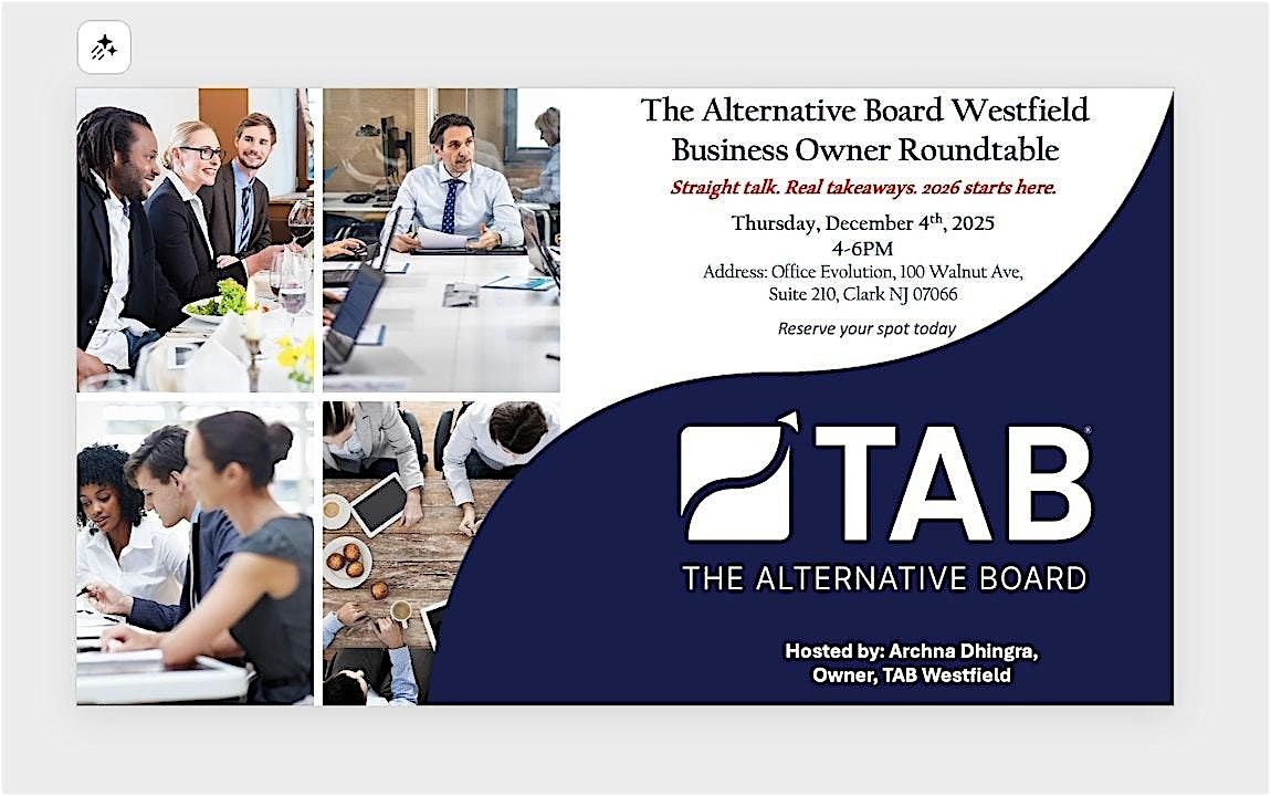 Business Owner Roundtable, 4 December | Event in Clark | AllEvents