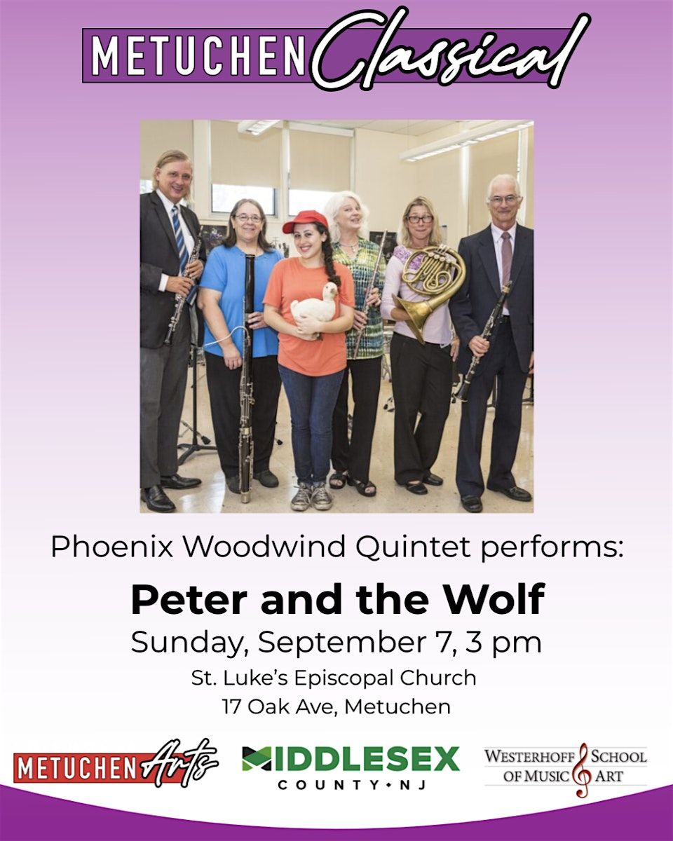 "Peter and the Wolf" with the Phoenix Woodwind Quintet, 7 September | Event in Metuchen | AllEvents