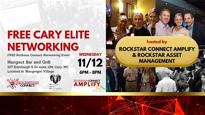 Free Cary Elite Rockstar Connect Networking Event (November, NC), 12 November | Event in Cary | AllEvents