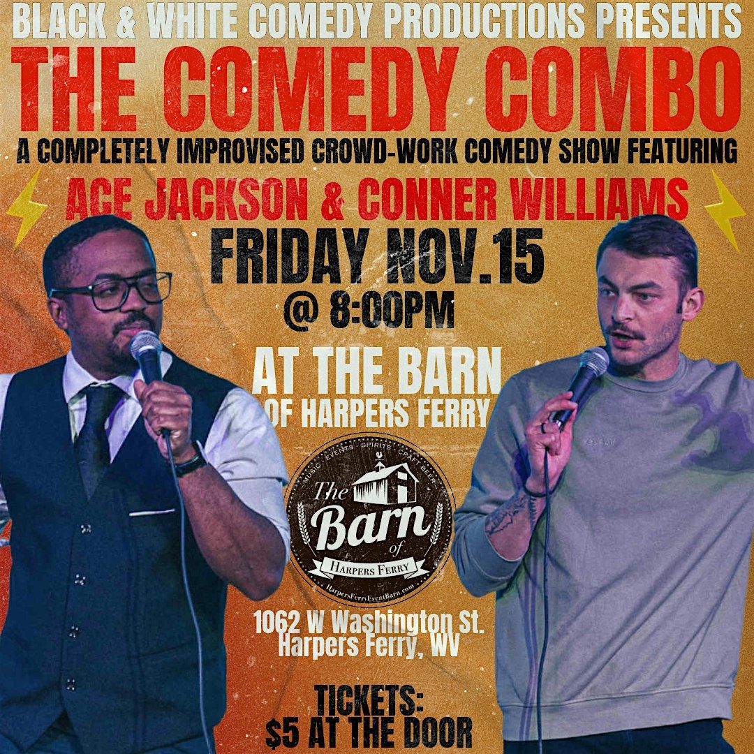 The Comedy Combo at The Barn of Harpers Ferry! A Crowd-work Comedy Showcase, 15 November | Event in Harpers Ferry