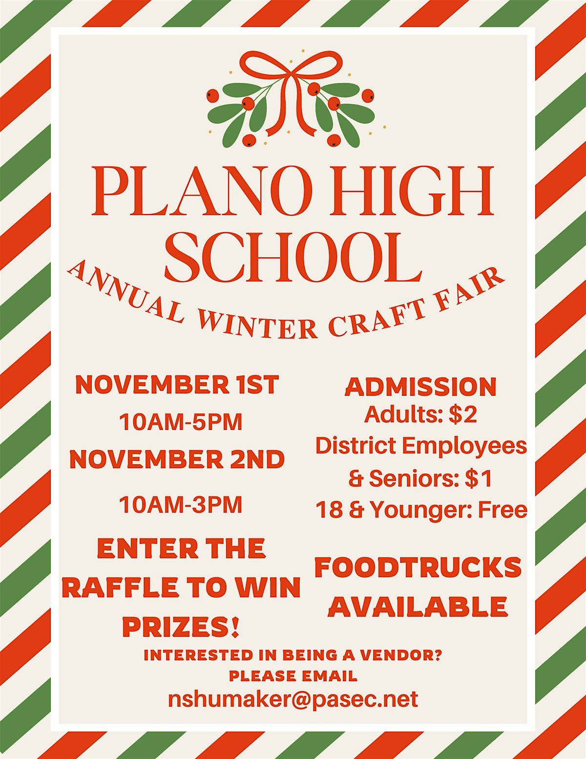 3rd annual Plano High School Craft Fair, 1 November | Event in Plano | AllEvents