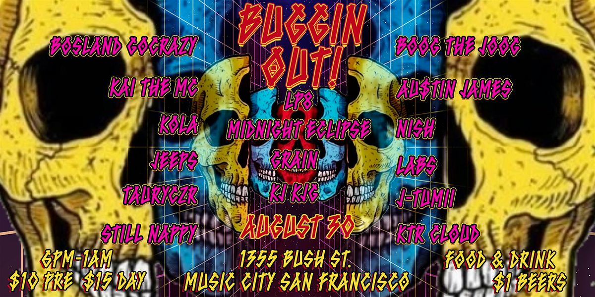 Buggin Out!, 30 August | Event in San Francisco | AllEvents