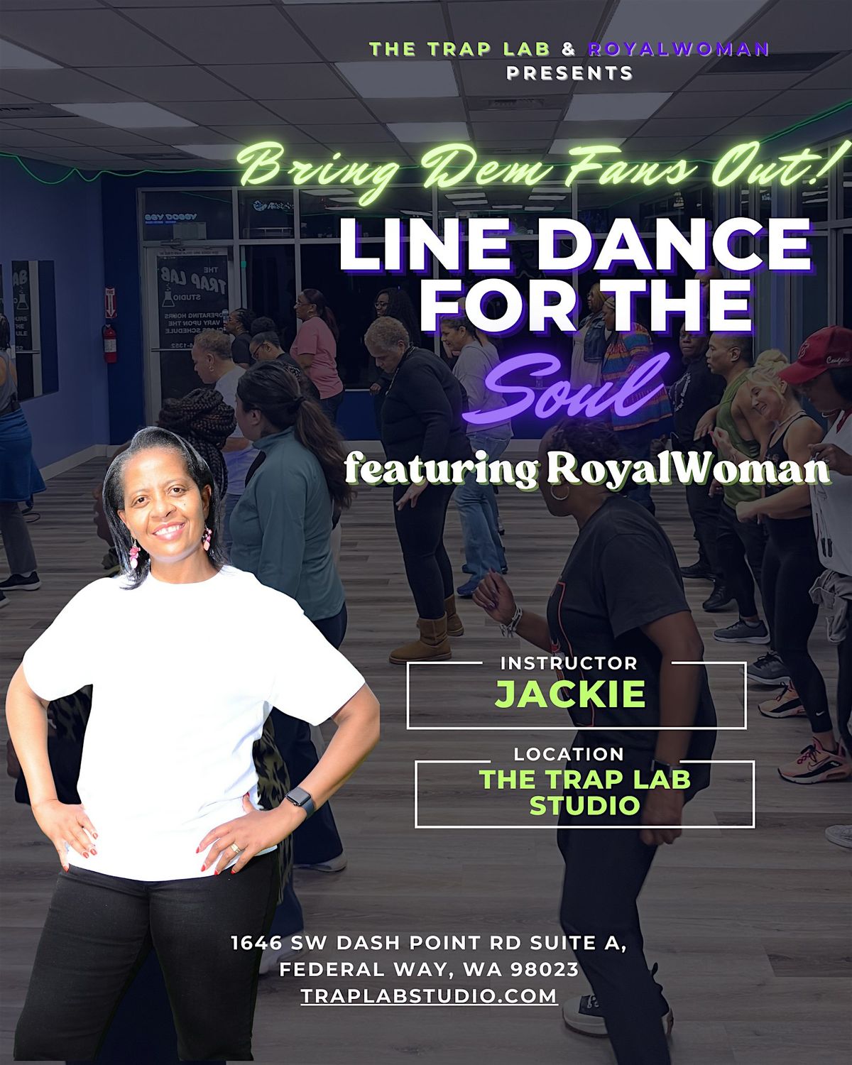 The Trap Lab Studio Presents "Line Dance for the Soul", 25 July | Event in Federal Way | AllEvents
