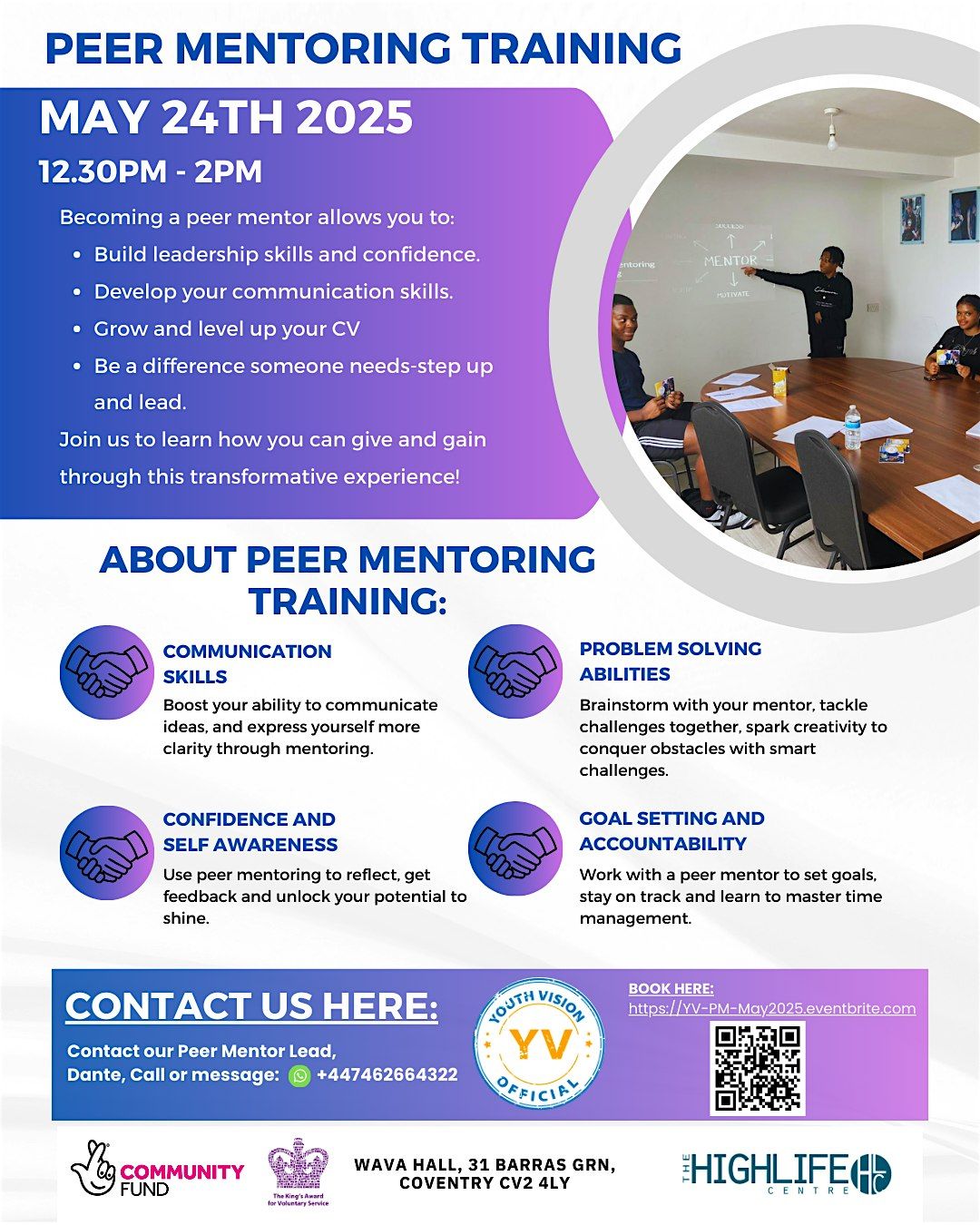 YV Peer Mentoring Training, 24 May | Event in Coventry | AllEvents