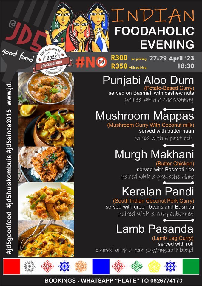 You Indian Tapas, Roosheuwel, Klerksdorp, 27 April 2023 AllEvents.in