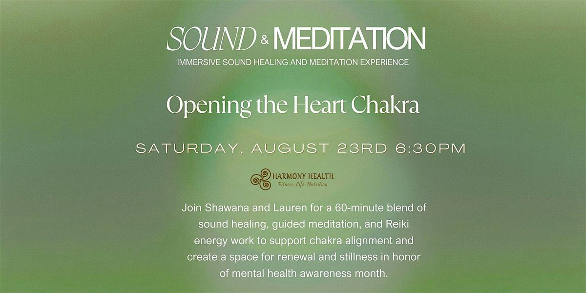 Sound Bath and Meditation Experience (Heart Chakra), 23 August | Event in Virginia Beach | AllEvents