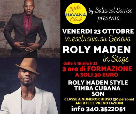 23 Ottobre Roly Maden In Esclusiva A Genova Balla Col Sorriso Arenzano 23 October