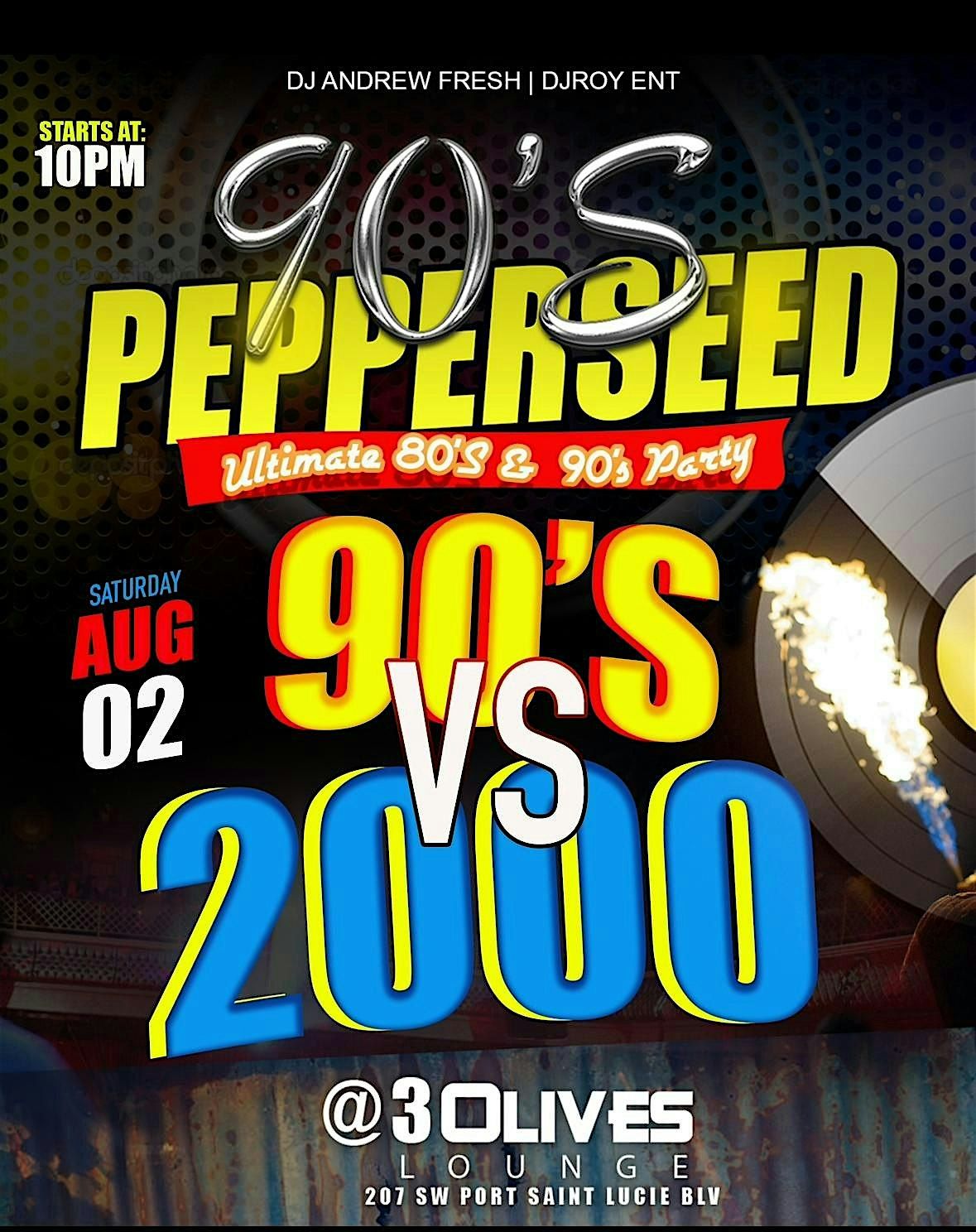 90’S PEPPERSEED RETRO PARTY 90’S VS 2000, 1 August | Event in Port St. Lucie | AllEvents
