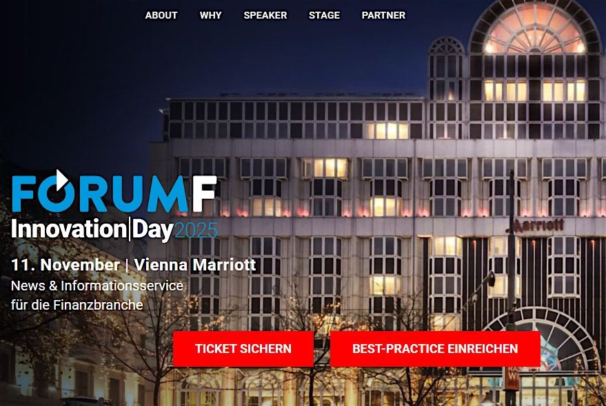 ForumF Innovation|Day 2025, 11 November | Event in Wien | AllEvents
