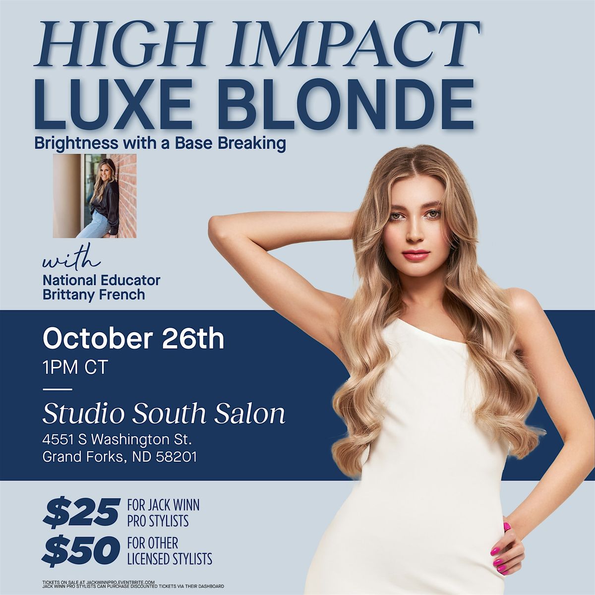 High Impact Luxe Blonde: Brightness with a Base Breaking | Grand Forks, ND, 26 October | Event in Grand Forks