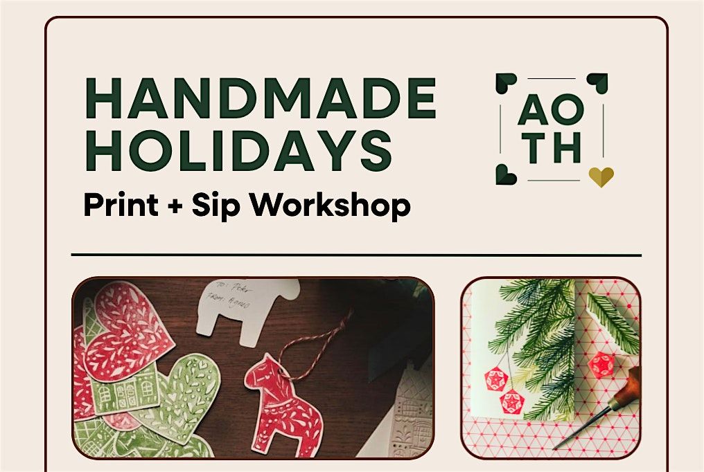 Handmade for the Holidays: Print + Sip Workshop, 13 December | Event in Carmel | AllEvents