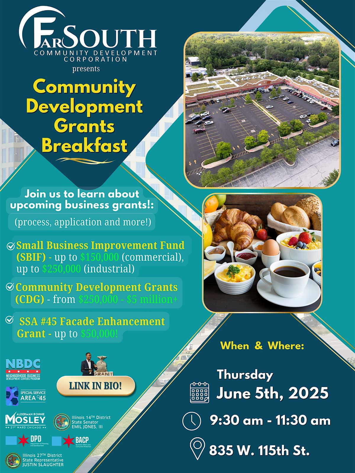 Far South CDC presents: Community Development Grants Breakfast!, 5 June | Event in Chicago | AllEvents