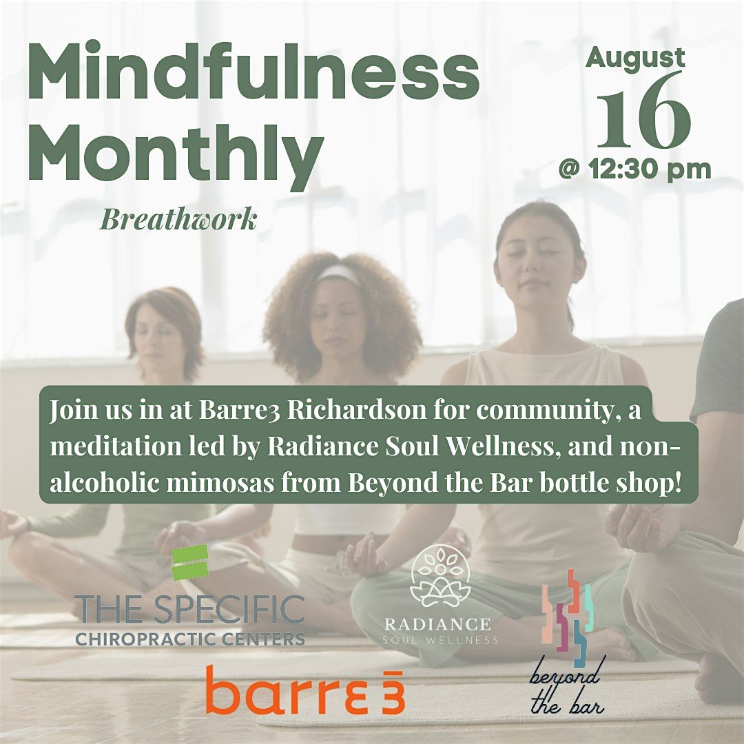 Mindfulness Monthly - Breathwork, 16 August | Event in Richardson | AllEvents