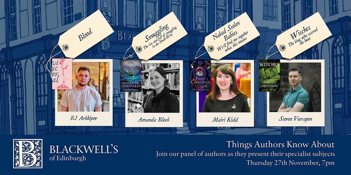 Things Authors Know About: Round 2, 27 November | Event in Edinburgh | AllEvents