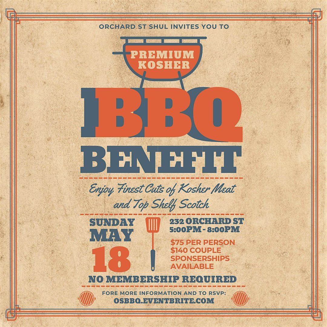 Premium Kosher BBQ Benefit, 18 May | Event in New Haven | AllEvents