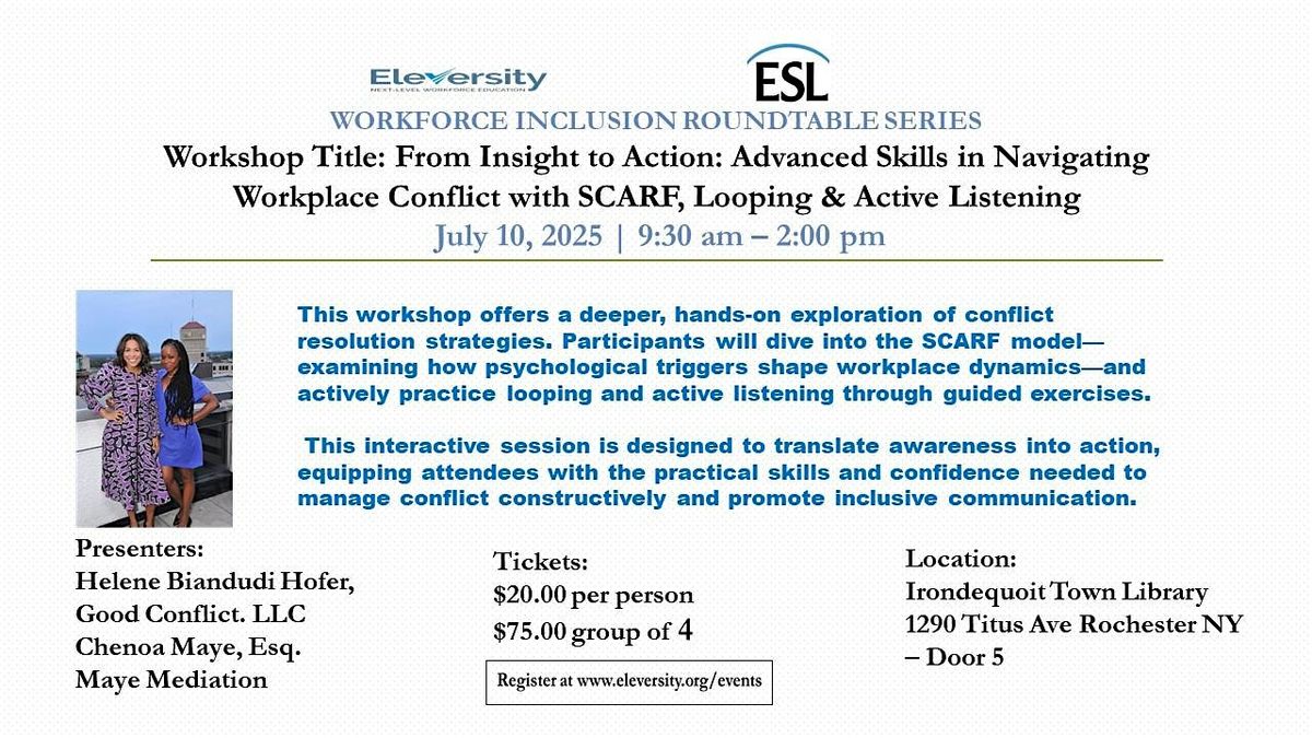 Workforce Inclusion Roundtable In-Person Event - July 10, 2025, 10 July | Event in Rochester | AllEvents