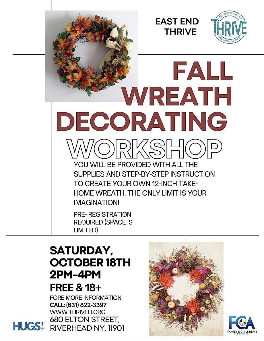 Fall Wreath Decorating Workshop, 18 October | Event in Riverhead | AllEvents