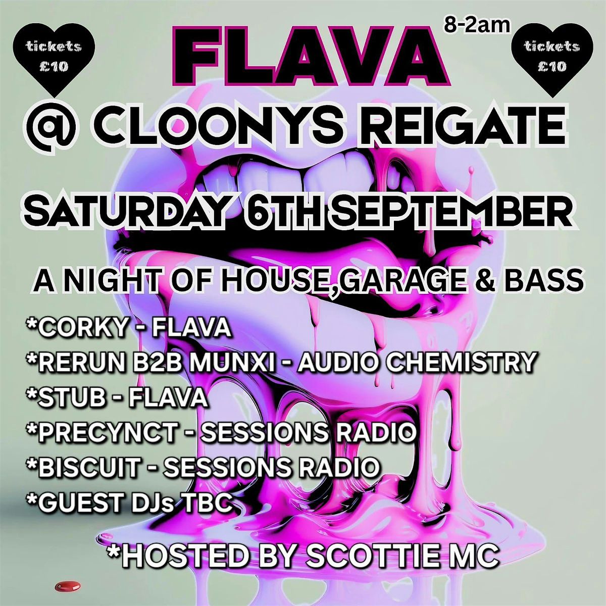 Flava @ Cloony's, 6 September | Event in Reigate | AllEvents