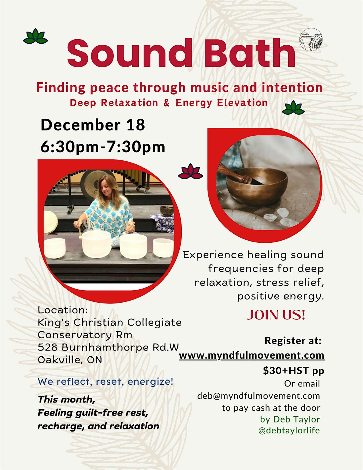 Copy of Sound Bath in December to Relax & Rejuvenate, 18 December | Event in Oakville | AllEvents