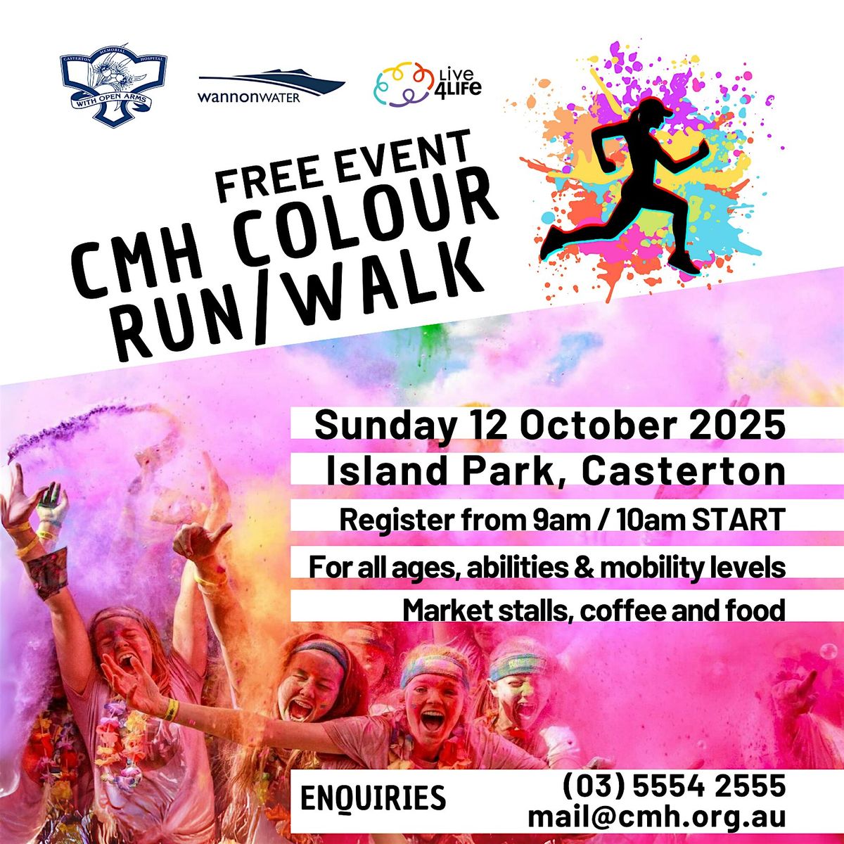 CMH Colour Run/Walk in Casterton, 12 October | Event in Casterton | AllEvents