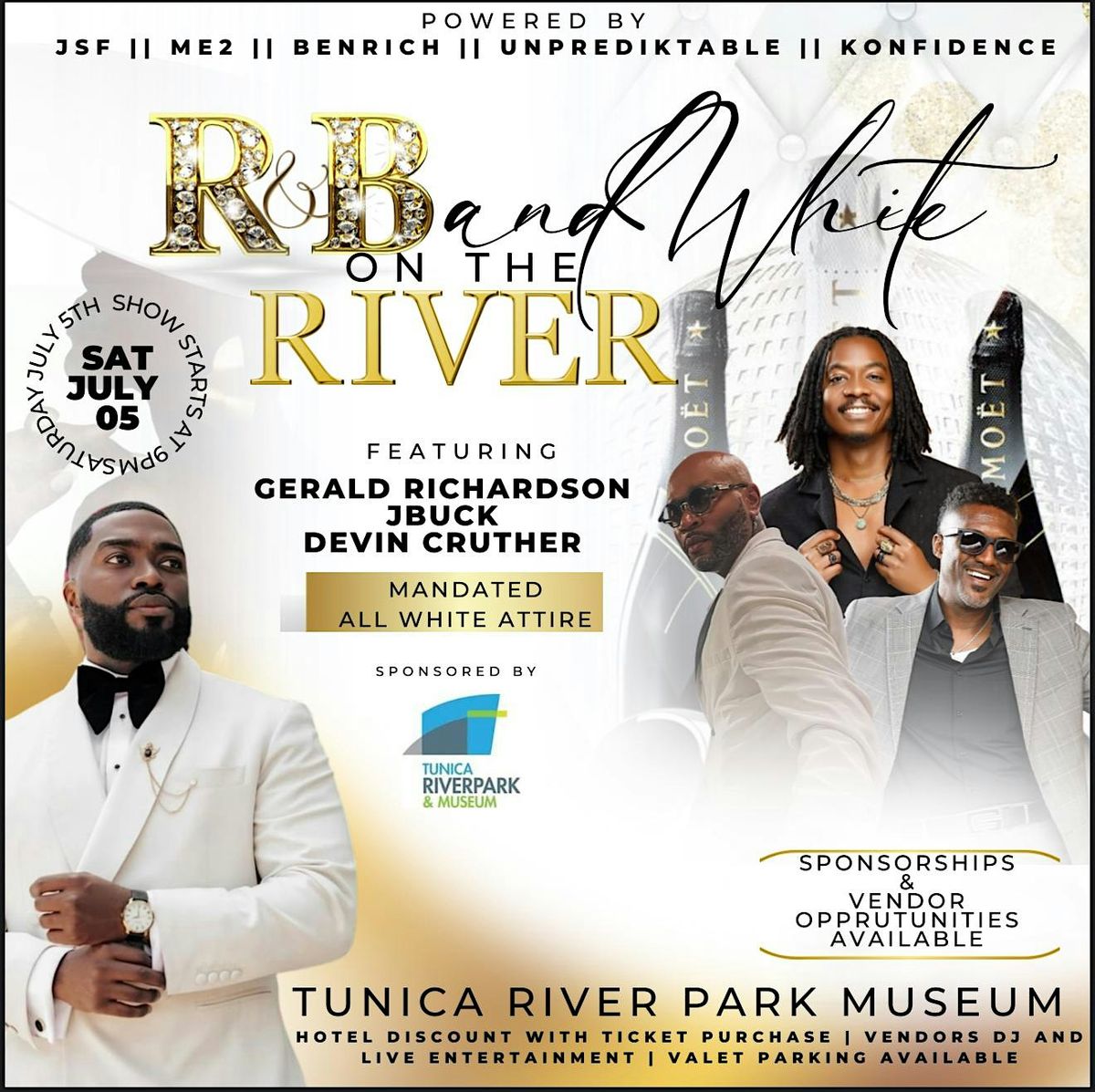 R&B and White on the River, 5 July | Event in Tunica Resorts | AllEvents