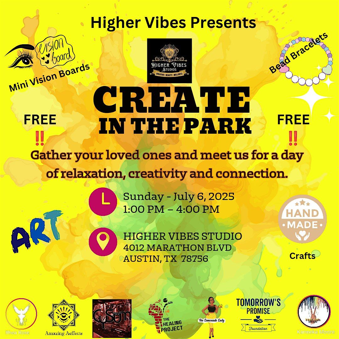Create in the Park, 6 July | Event in Austin | AllEvents