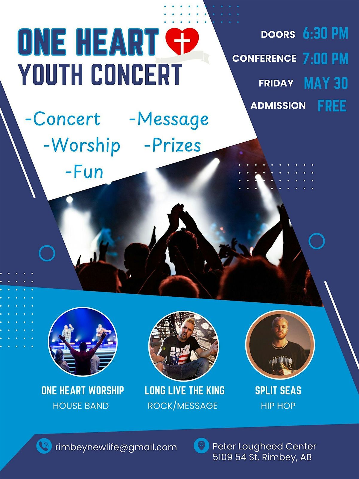 One Heart Christian Youth Concert, 30 May | Event in Rimbey | AllEvents