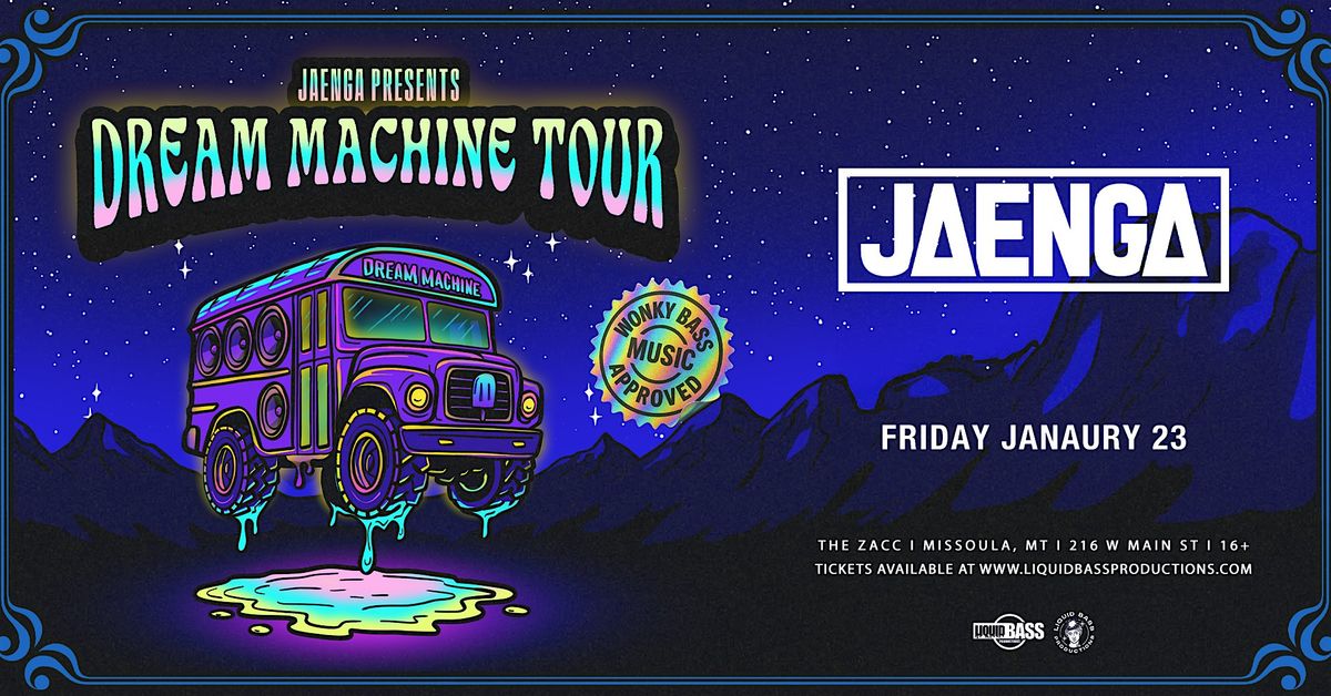 JAENGA: Dream Machine Tour at The ZACC, 23 January | Event in Missoula | AllEvents