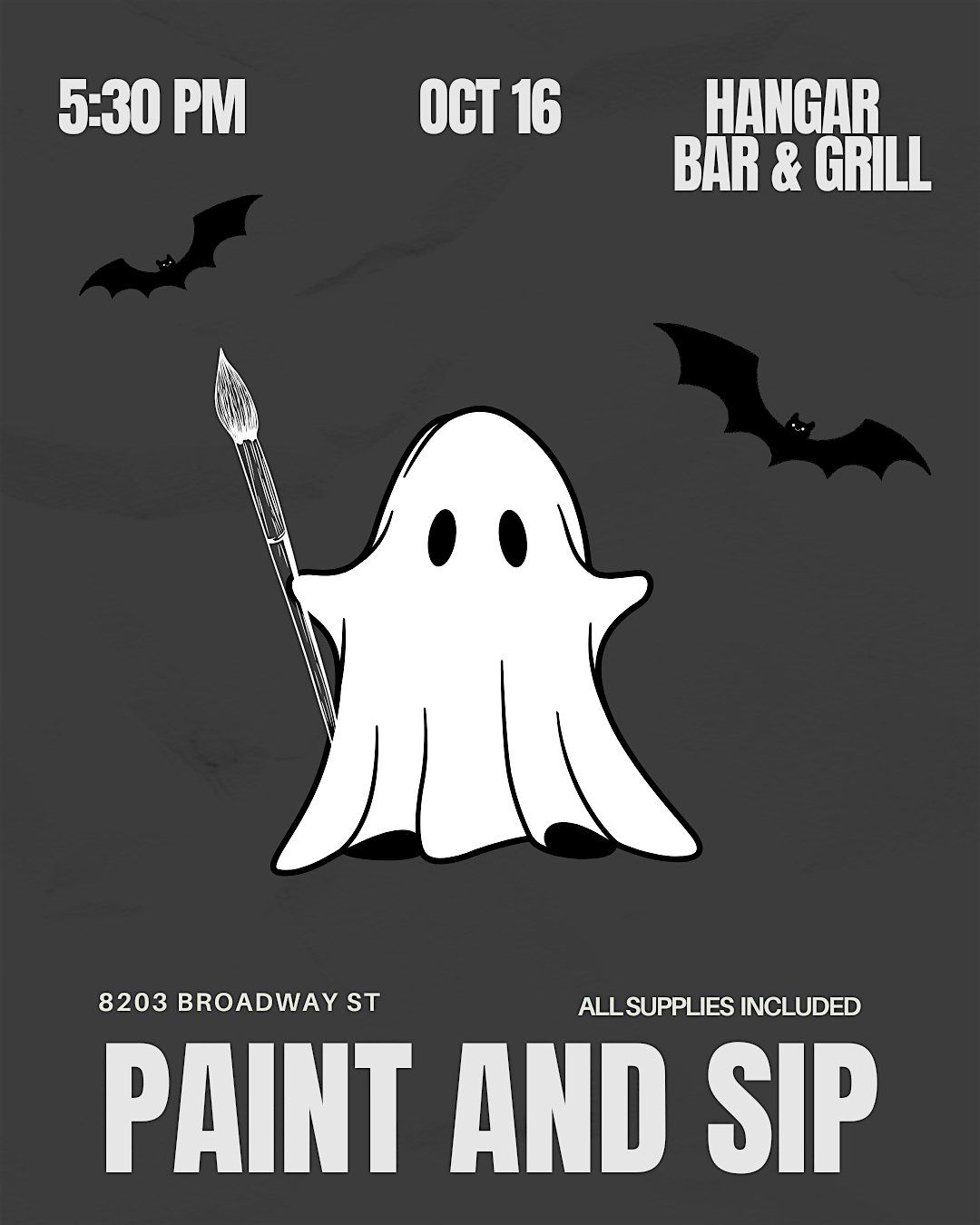 Paint and Sip Oct 16 Hangar Bar and Grill, 16 October | Event in San Antonio | AllEvents