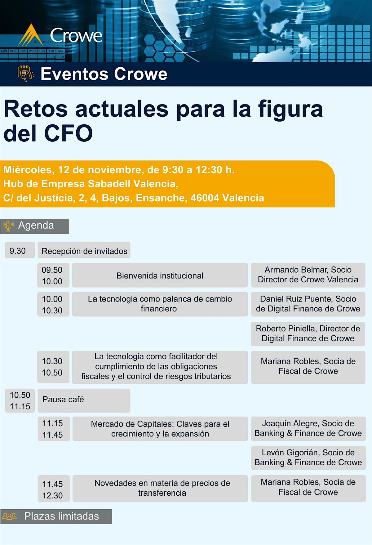 Retos actuales para la figura del CFO, 12 November | Event in València | AllEvents