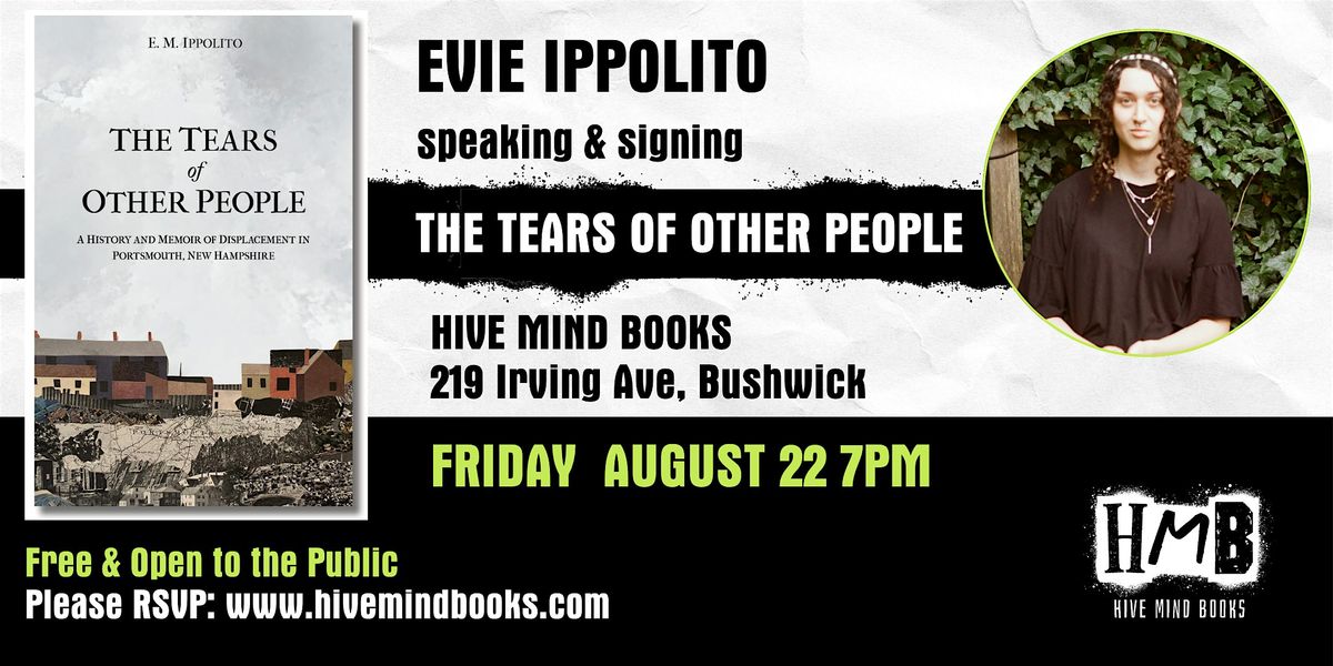 Book Launch: Evie Ippolito - Tears of Other People, 22 August | Event in Brooklyn | AllEvents
