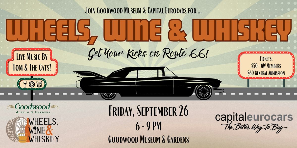 Wheels, Wine & Whiskey: Get Your Kicks on Route 66, 26 September | Event in Tallahassee | AllEvents