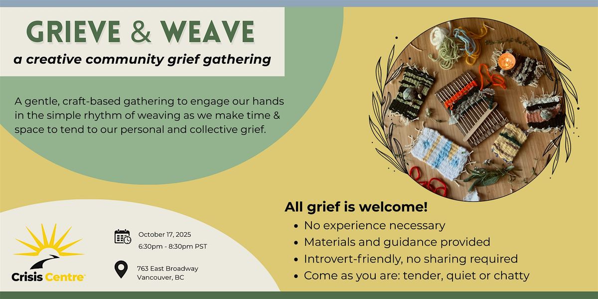 Grieve & Weave, 17 October | Event in Vancouver | AllEvents