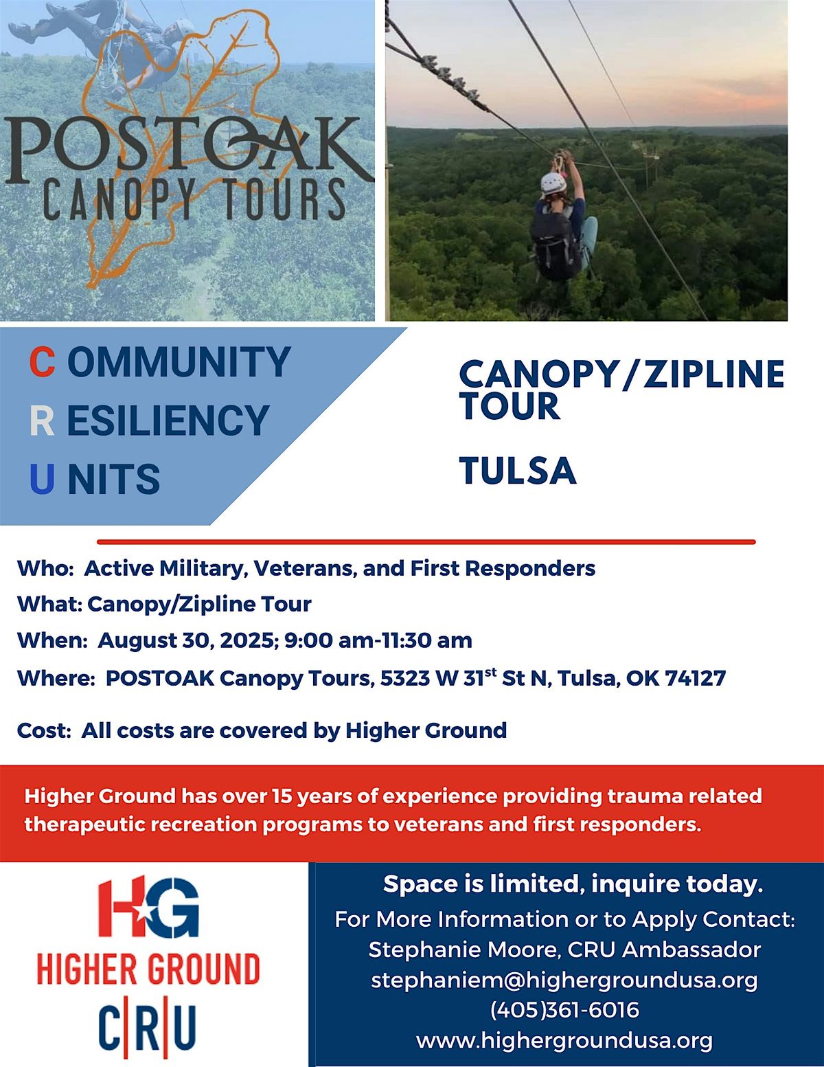 Canopy/Zipline Tour in Tulsa, 30 August | Event in Tulsa | AllEvents