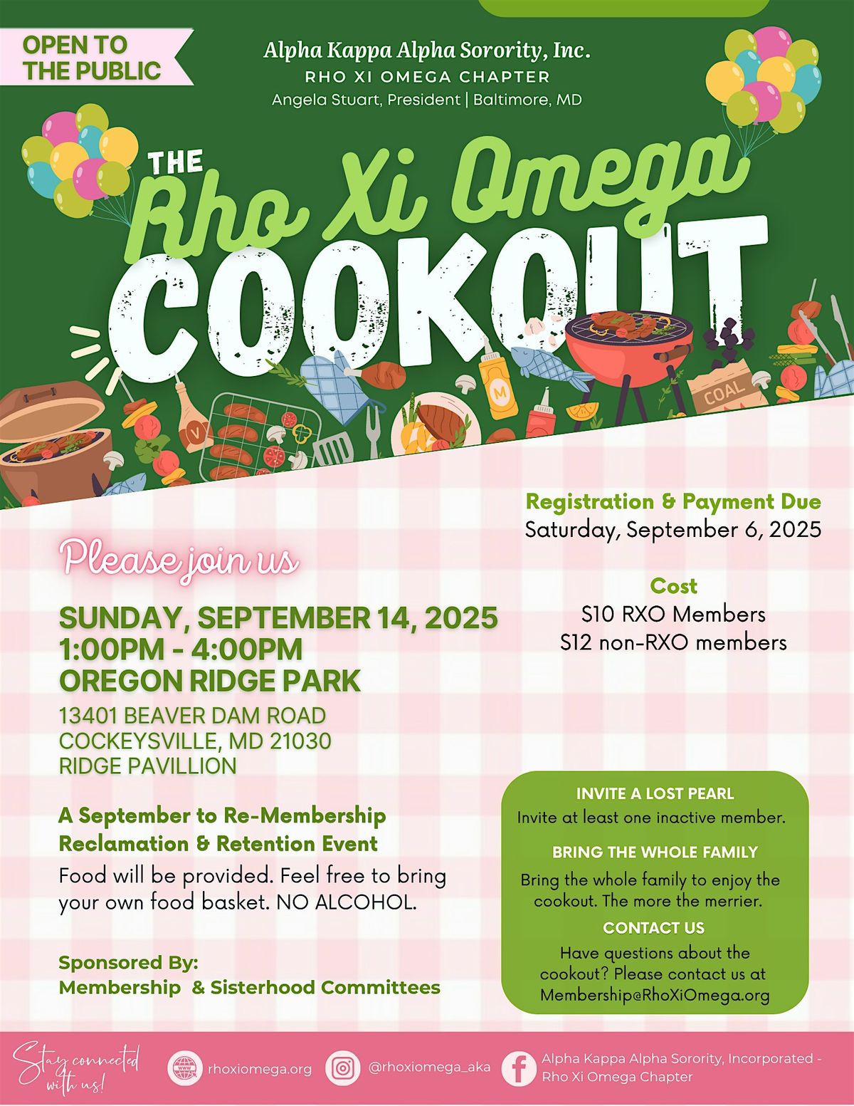 Rho Xi Omega Cookout, 14 September | Event in Cockeysville | AllEvents