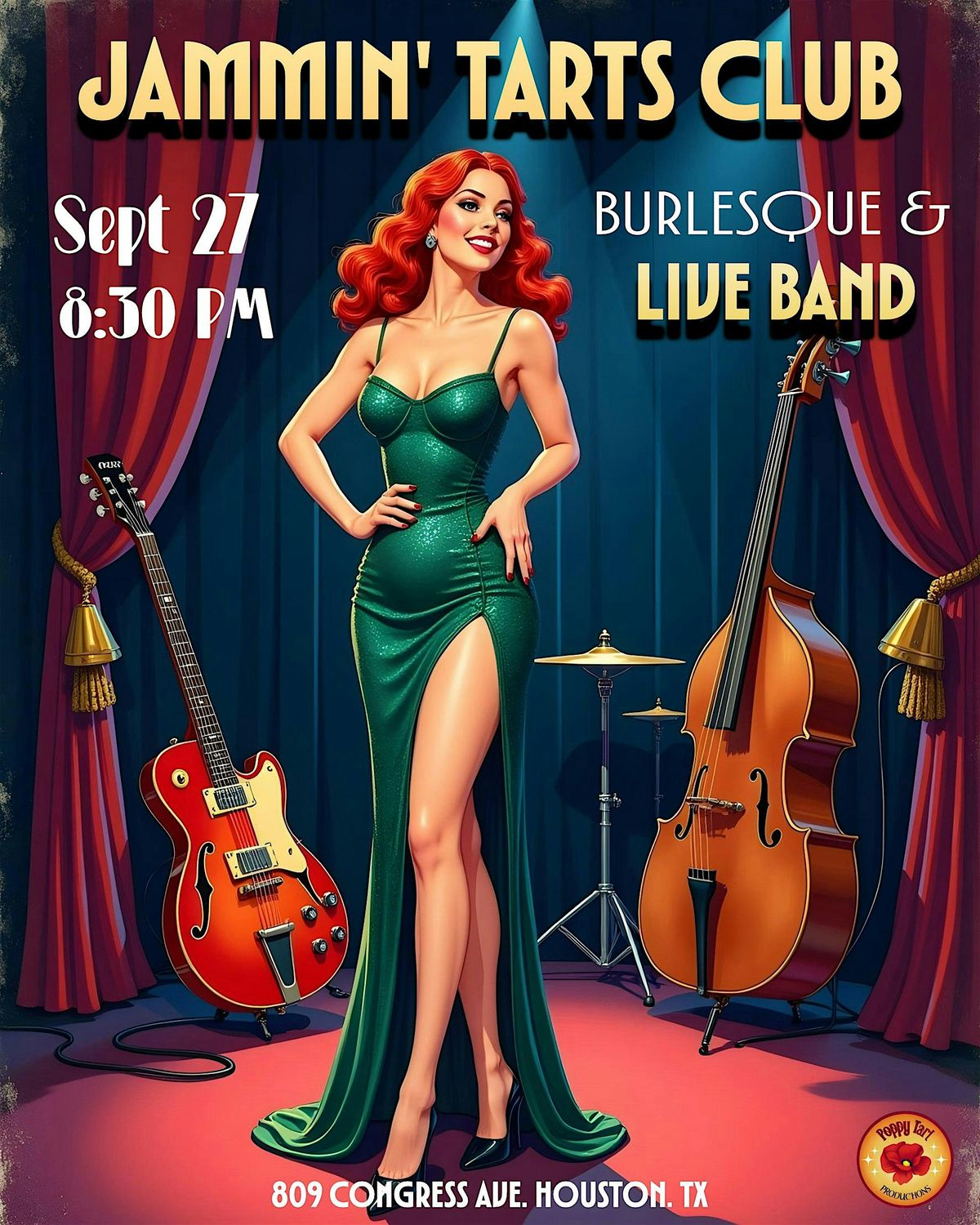 Jammin' Tarts Club: Burlesque & Live Band Sept 27th 2025, 27 September | Event in Houston | AllEvents