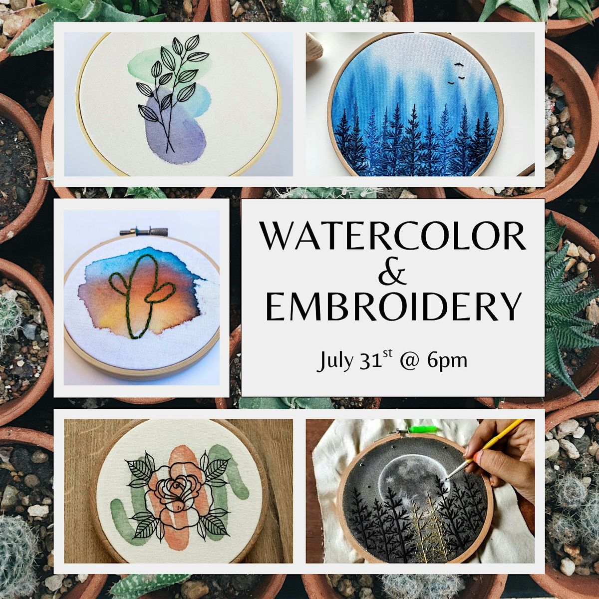 Watercolor & Embroidery, 31 July | Event in Twentynine Palms | AllEvents