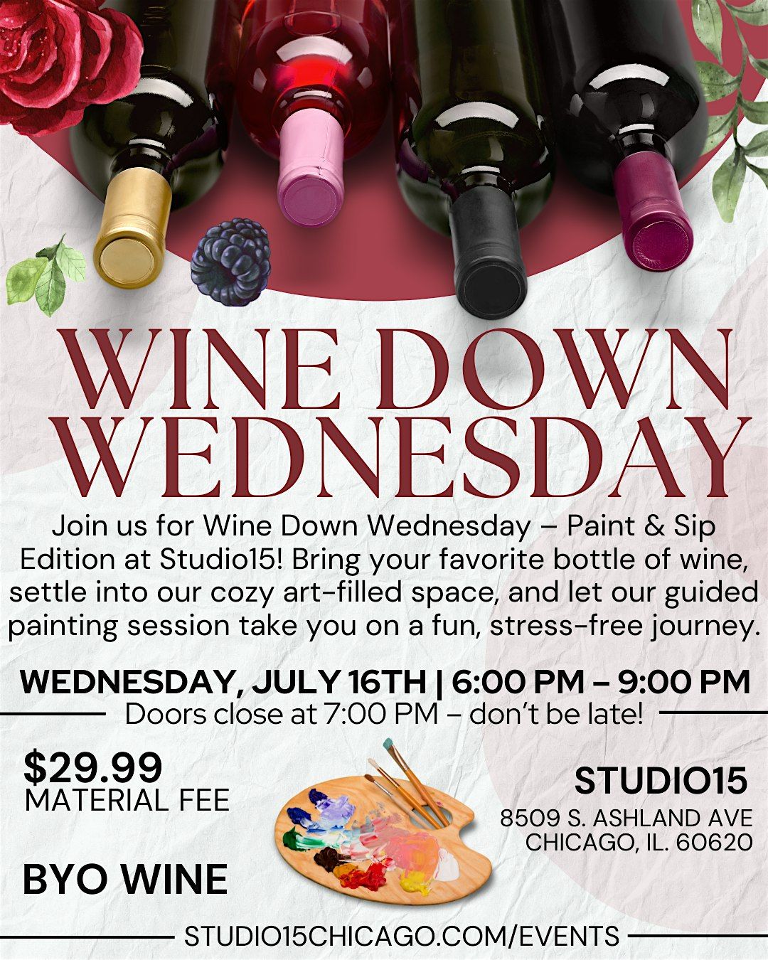 Wine Down Wednesday Paint n Sip | Event in Chicago | AllEvents