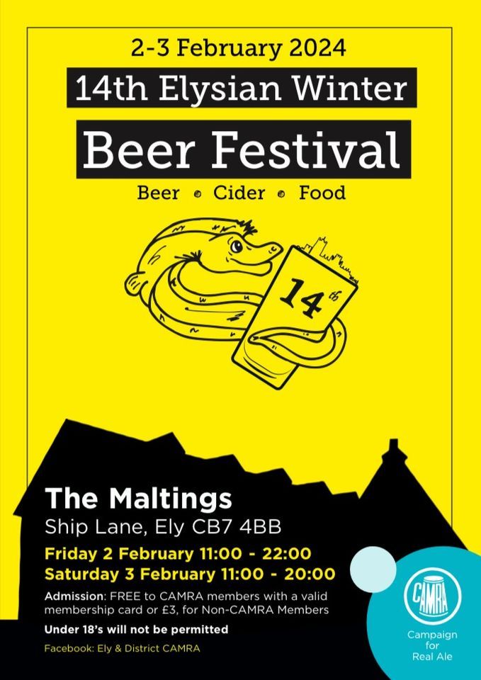 Elysian Winter Beer Festival, The Maltings, Ely riverside, February 2