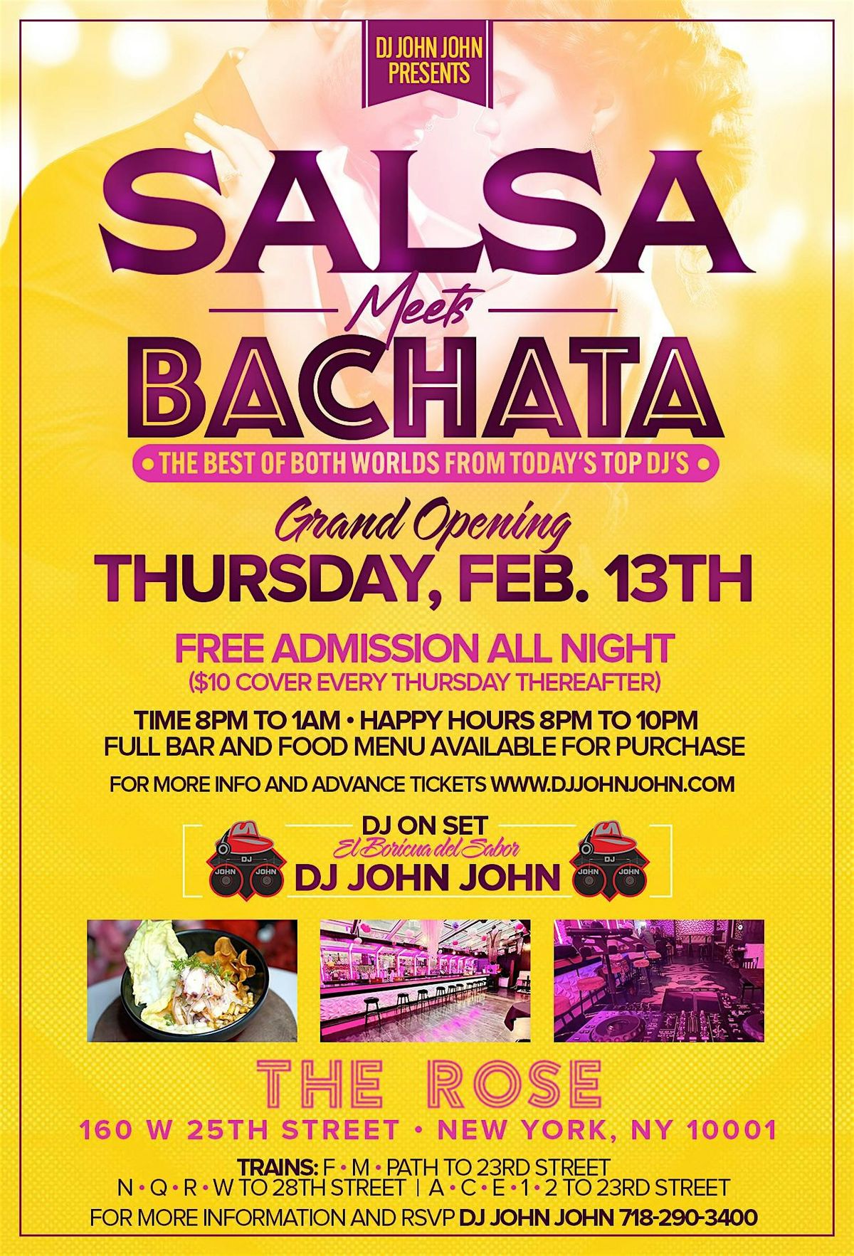 SALSA MEETS BACHATA at The Rose (Grand Opening Feb 13th) | Event in New York | AllEvents