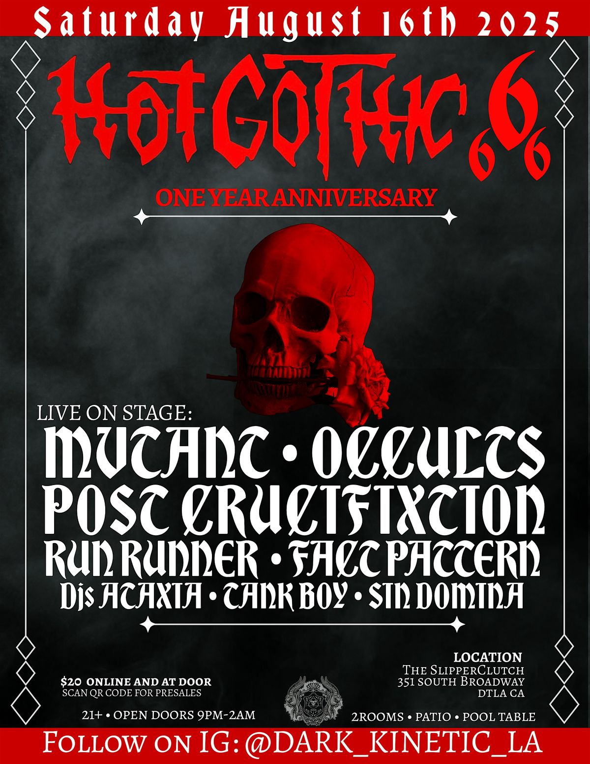 Hot Gothic 6, 16 August | Event in Los Angeles | AllEvents