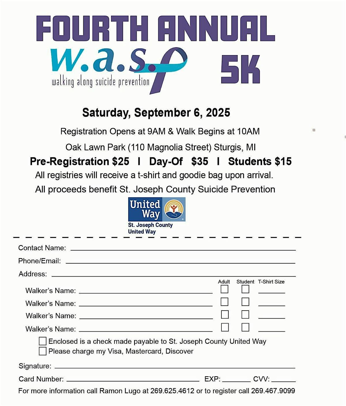 Fourth Annual W.A.S.P 5k, 6 September | Event in Sturgis | AllEvents