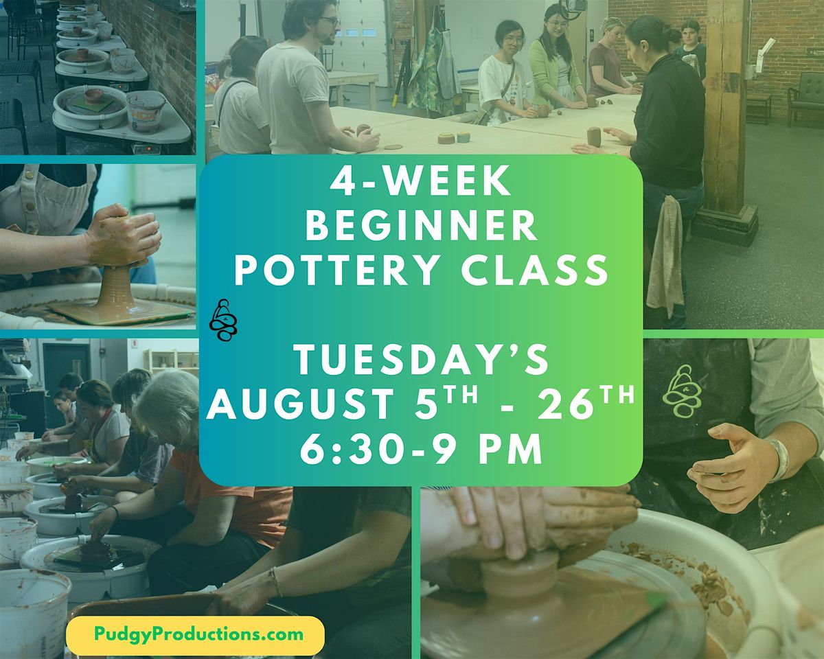 4-Week Beginner Evening Pottery Class! (Wheel Throwing) August 5th - 26th, 5 August | Event in Peabody | AllEvents