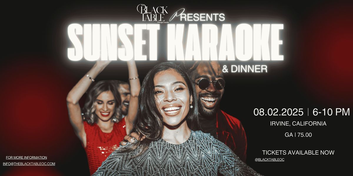 Black Table OC Supper Club : Sunset Karaoke, 2 August | Event in Irvine | AllEvents