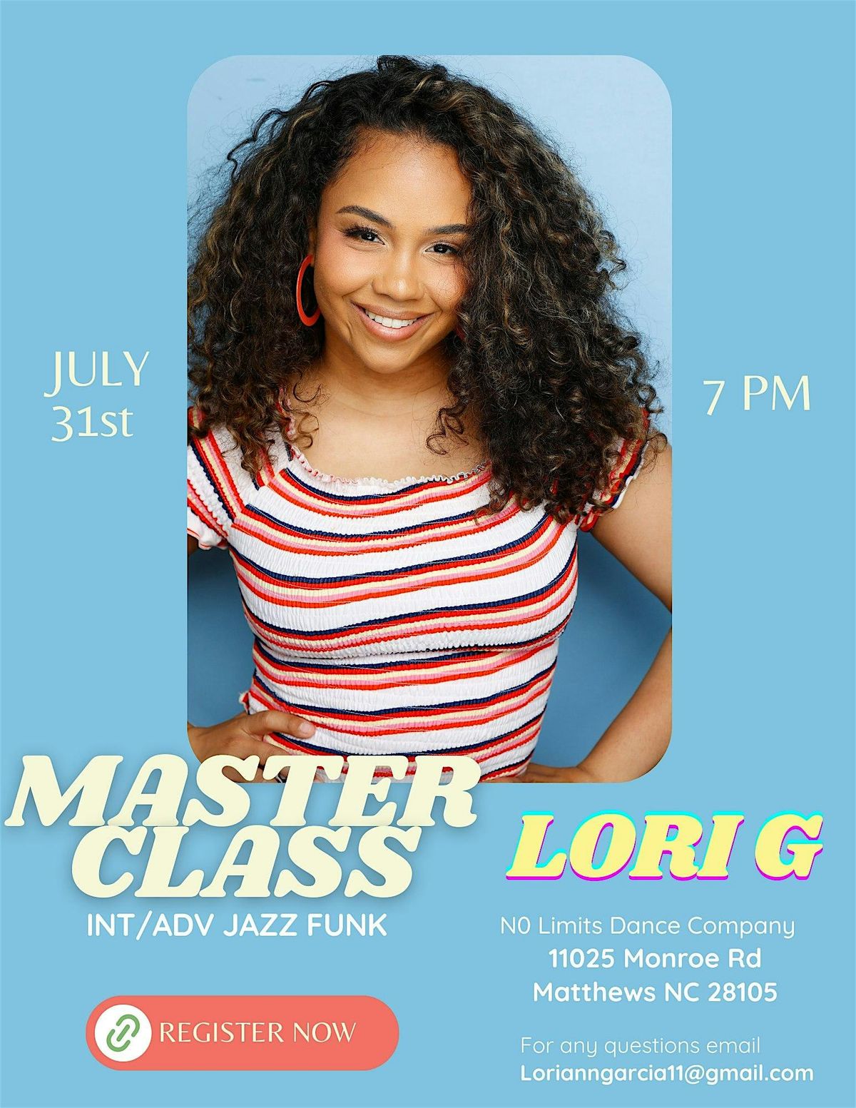 Masterclass with Lori G, 31 July | Event in Matthews | AllEvents