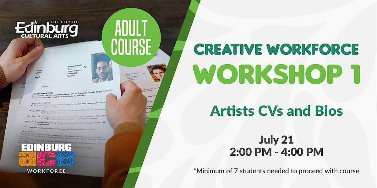 Creative Workforce: Workshop 1- Artist CVs and Bios | Event in Edinburg | AllEvents