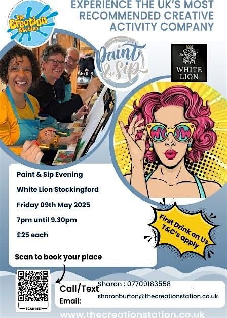 Paint and Sip at The White Lion Stockingford, 9 May | Event in Stockingford | AllEvents