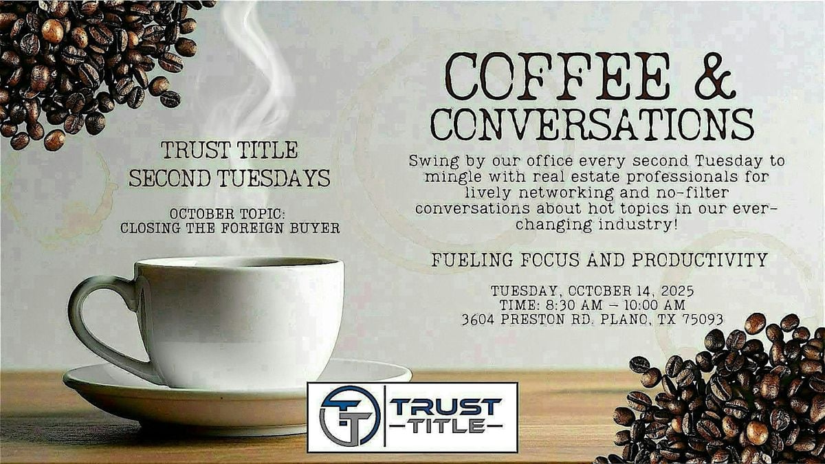 Coffee & Conversations, 14 October | Event in Plano | AllEvents